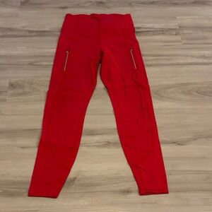 Athletes Red Athletic Leggings Ranier Tight